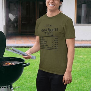 Camiseta Grill Master Timer, Camiseta Engraçada para Homens, Presente para Homens, Presente para Churrasqueiros, Amantes de Churrasco, Presente para Churrasqueiros, Camiseta de Estilo Suave, Camiseta para Churrasco
