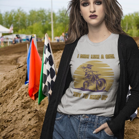 Ride Like A Girl Dirt Bike Motocross T-Shirt Ride Like A Girl Dirt Bike Motocross T-Shirt