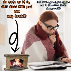 Mini Fireplace Phone Holder: Hand-Stained Desk Accessory