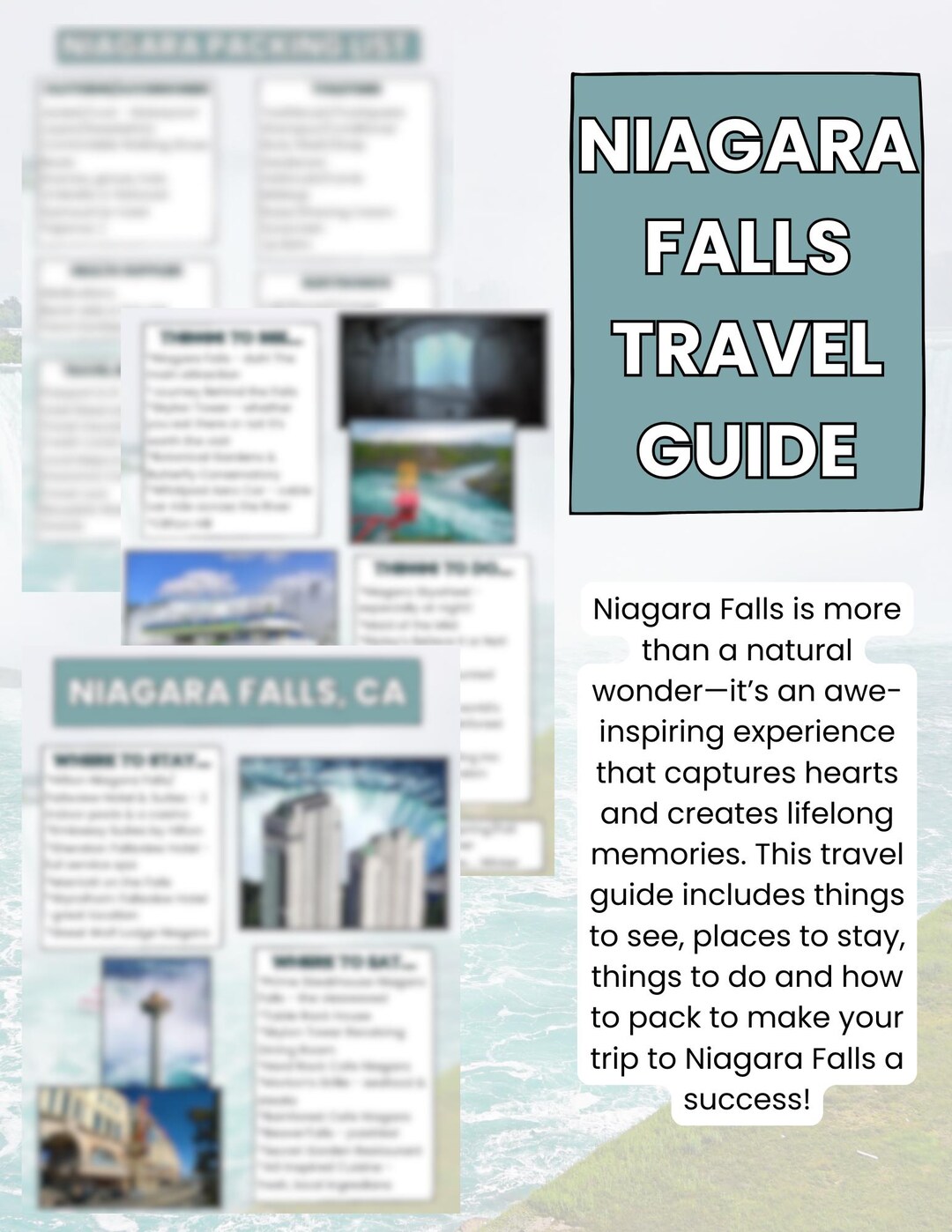 Niagara Falls Travel Guide - Etsy