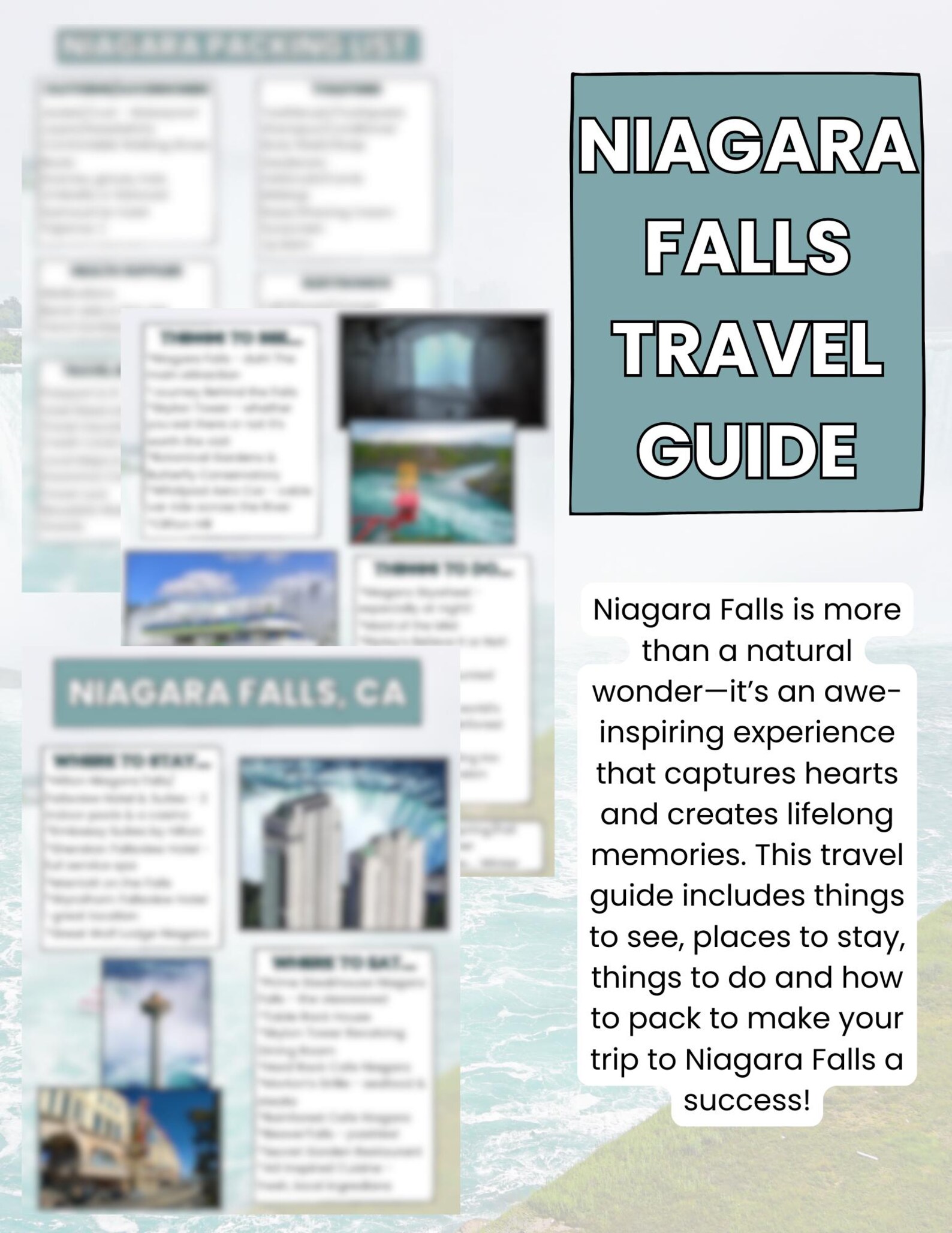 Niagara Falls Travel Guide - Etsy