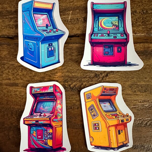 Arcade Machine Stickers Pack- Timeless Stickers - Japan Style Retro Arcade