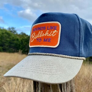 Custom Patchwork Trucker Hat “Sounds Like BS” Sounds Like Bs - Etsy main image 4