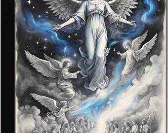 Angels in Heaven Scene Drawing