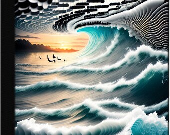 Teal Ocean Musical Wave