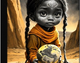 Small Girl with the World in her Hands