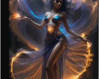Fiery Golden Female Dancer