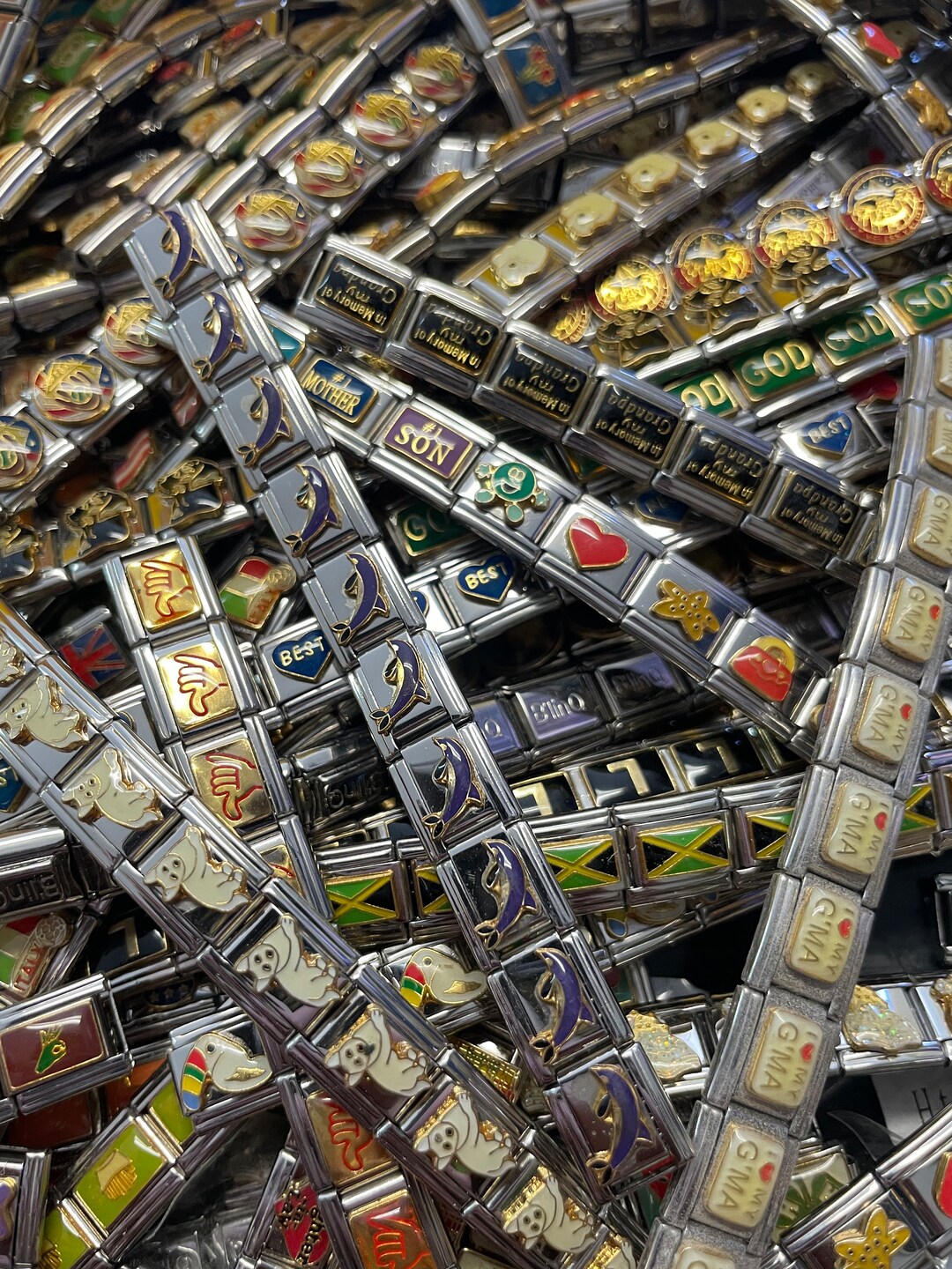 Bracelet Making PARTY 500 Pieces Italian Charm Bracelet Links 9mm