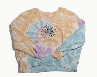 Small crewneck | eye flower lino print
