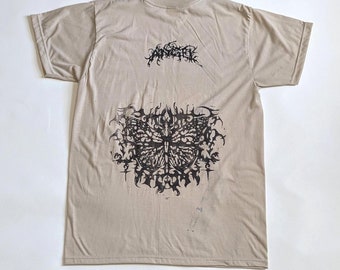Camiseta média | serigrafias originais e impressão em linóleo | corrente de anjo borboleta