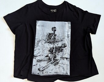 XXL top | skeleton and swords