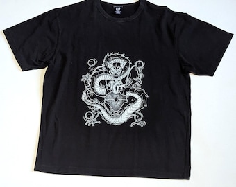 XXL top | dragon screen print | collab w/ Alki Studio