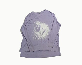 Medium sweater | butterfly skeleton + sigil wings screen prints