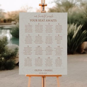 Terracotta Wedding Seating Chart Template | Burnt Orange Wedding Signage | Rust Seating Chart Signs | Boho Wedding Templates | DIY Wedding