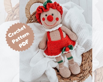 Amigurumi Crochet Pattern, Gingerbread crochet pattern, Christmas gingerbreadman crochet pattern, Amigurumi crochet pattern, US term crochet