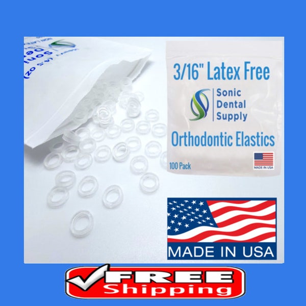 3/16 Inch  Clear LATEX FREE Elastic Rubber Bands  2.5oz  4.5oz  6.5oz  Top Knots , Hair Braids , Packaging , Pet Bows , Crafts - Made in USA
