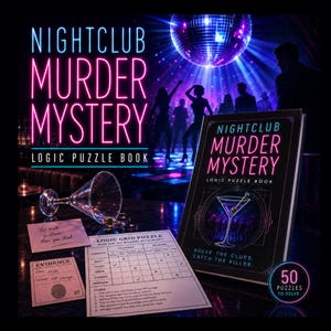 50 logiska pussel om nattklubbsmord - lösningar ingår - direkt nedladdning - Armchair Detective
