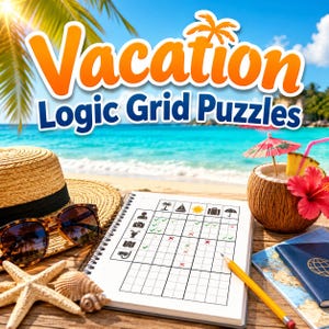 100 Vacation Logic Grid Puzzles - Solutions Included