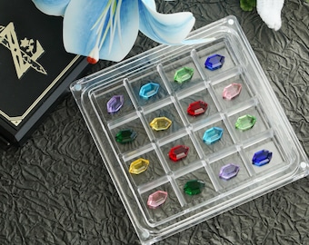 Zelda Glass Rupee Set – Faceted Crystal Gems, Video Game Collectible, Gamer Gift,Zelda gift,Rupee gift,Christmas gift