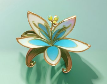 Alfiler de flores The Legend of Zelda, broche inspirado en Tears of the Kingdom Breath of the Wild, regalo exquisito, Princesa Genciana