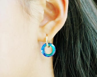 Blue Link Earrings • Zicorn Hoop Earrings,link's Earrings