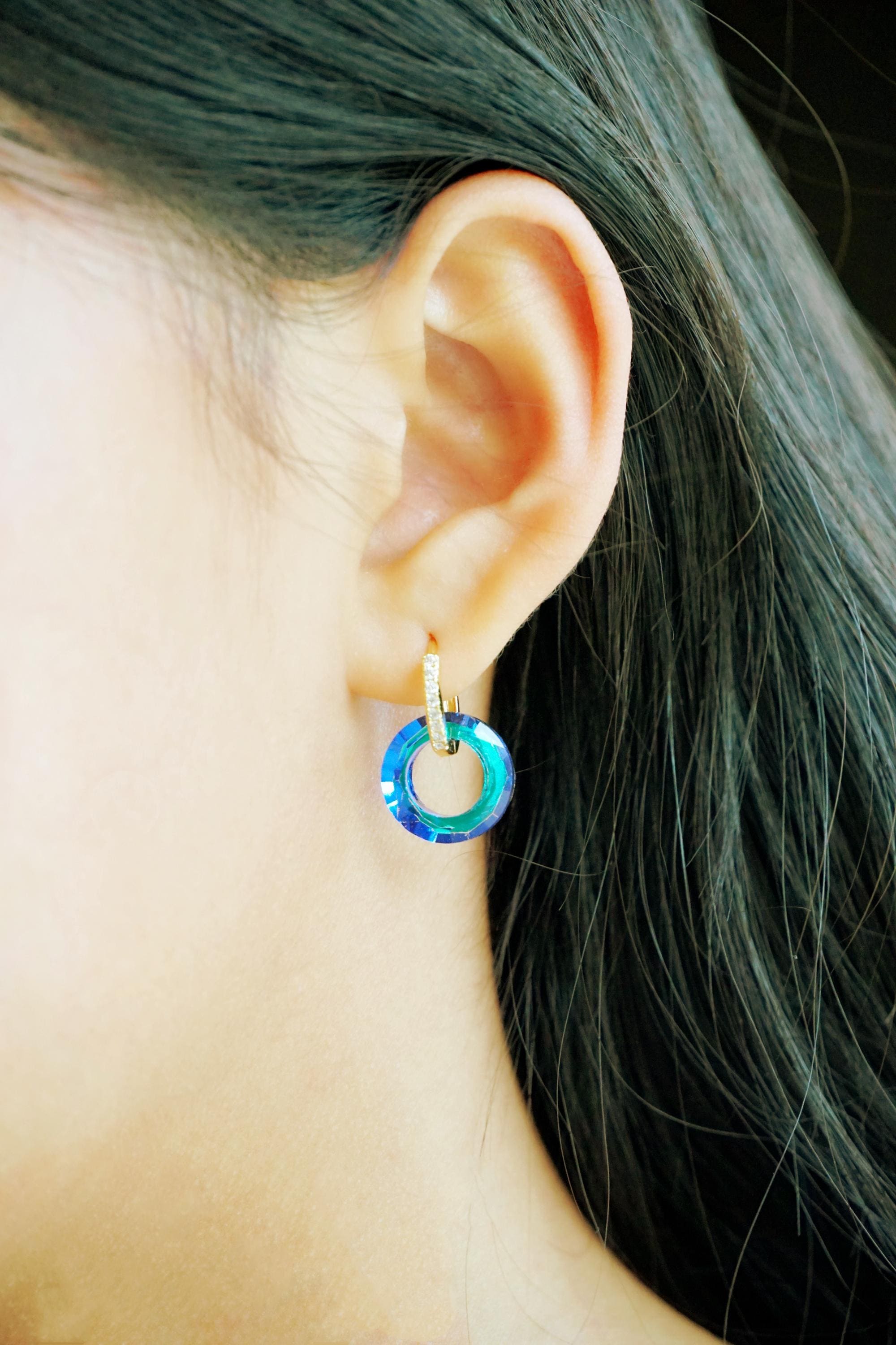 Blue Link Earrings &necklace Set • Zicorn Hoop Earrings,link's