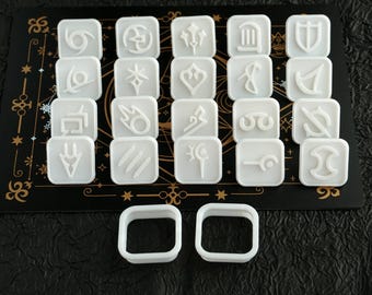 FFXIV  job sign cookie cutter 3D print 20 jobs cookie maker set Christmas gift FfXIV gift gift for her him Anime cookie cutter gamer gift