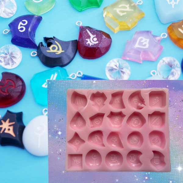 FFXIV resin job Stone mould silicone mold ffxiv soul crystal mold job stone mold ffxiv mold crystal mold ffxiv ice tray