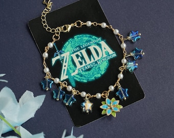 Zelda-armband, armband geïnspireerd op Silent Princess, vergulde glazen kralen, schakelarmband, LOZ-armband, BOTW-armband, anime-armband, LOZ-cadeau