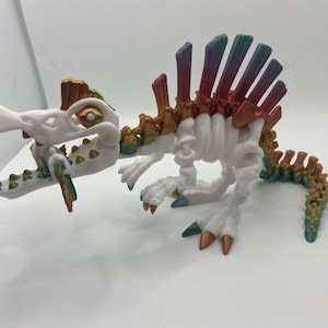 Multi-Colored Flexi Skeleton Dino - Spinosaurus - Articulating Toy
