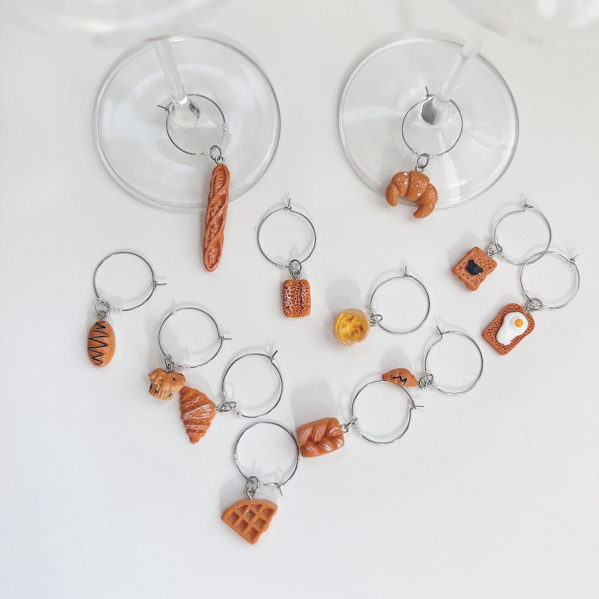 Pastry Wine Glass Charms