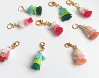 Tassel Stitch Markers for Knitting Crochet | Progress Keepers, Clasp Choice