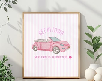 Craft Room Wall Art Print: Knitting & Crochet Decor (Digital Download)