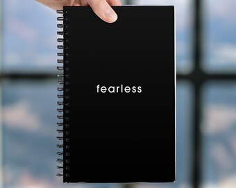 Spiral Notebook, Psalm 27:1 Christian Bible Verse Journal, Soft Cover Notebook, Prayer Journal, Dotted Christian Notebooks Whom Shall I Fear