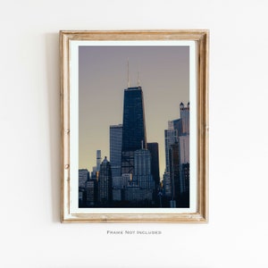 Chicago Skyline Photo Print - Chicago Home Decor - Chicago Autumn Wall Art - Black and White Home Decor - Chicago Photography