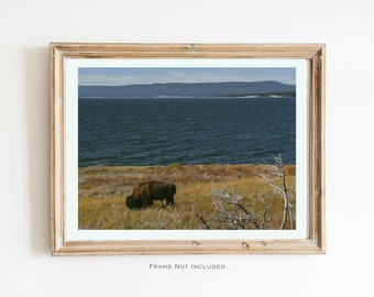 Yellowstone Lake Photo Print - Yellowstone National Park Wall Art - Rustic Home Decor - Travel Photography - Nature Photography