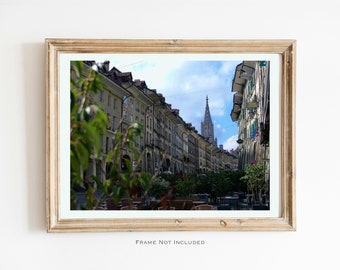 Zwitserland fotografie print - Europese muurkunst - stedelijke architectuur Home Decor - reisfotografie