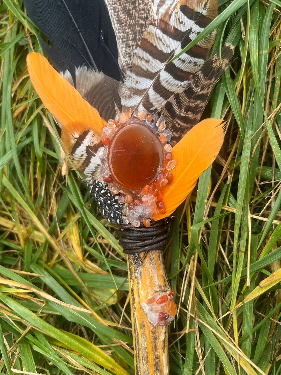 Smudge Feather Wand Purification Tool Etsy