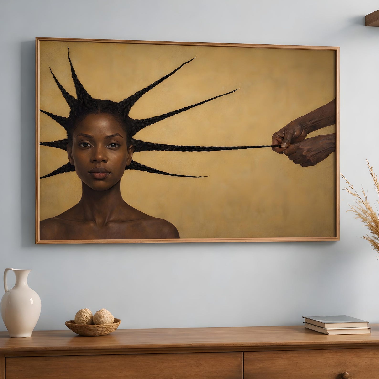 Black Woman Art Print, Afrocentric Black Girl Wall Art Printable ...