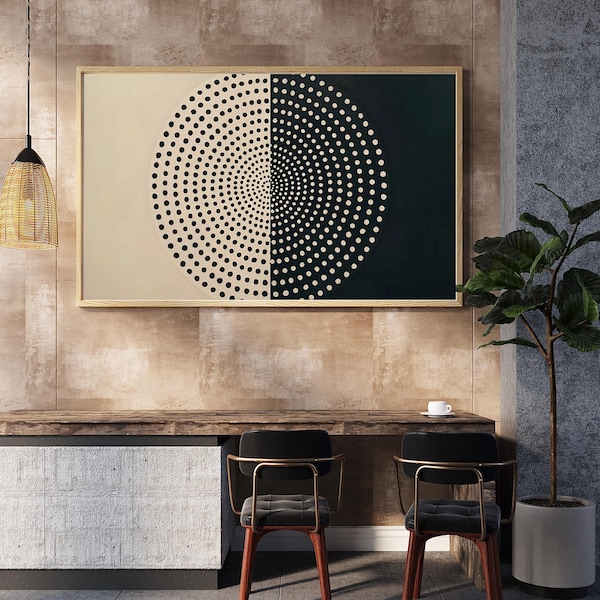 Abstract Ethnic Aboriginal Style Art Printable | Earthy Tribal Black Beige Modern Wall Art |