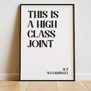Detta är ett högklassigt gemensamt tryck, rolig kontorsinredning, udda väggkonst, dopamin estetisk affisch, utskrivbar modern typografi digital nedladdning