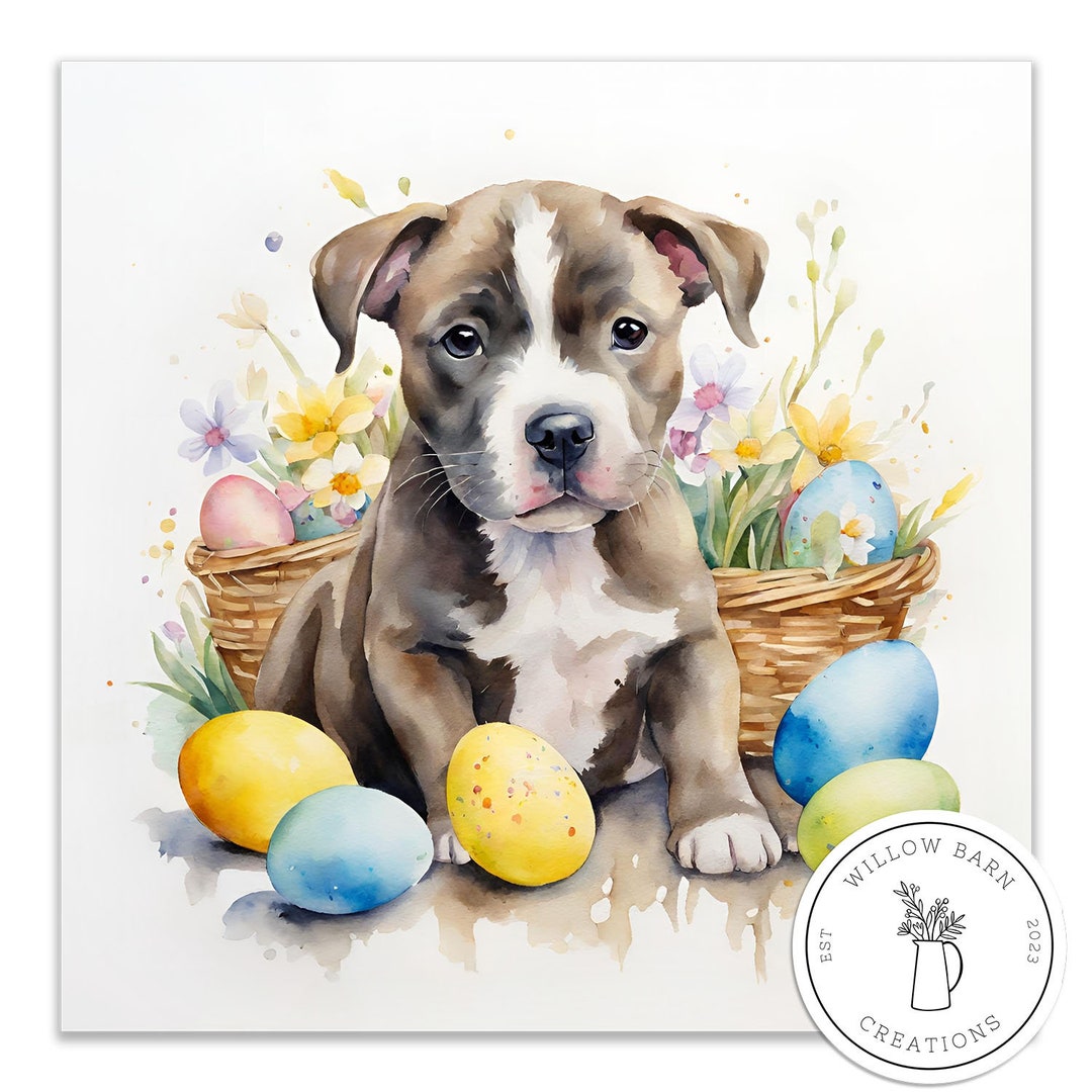 Printable Dog Art Instant Download Dog Clip Art Easter Wall Decor ...
