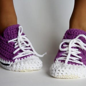 Quick Easy Crochet Pattern Sneaker Slippers, Sport Shoe Sock Digital PDF for Adults & Teens, Instant Download Beginner Friendl