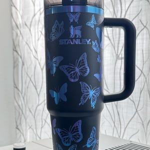 Stanley chroma butterfly Tumbler 30oz custom laser engraved authentic Stanley cute butterflies cup 30 oz gift mom her mother wife sister