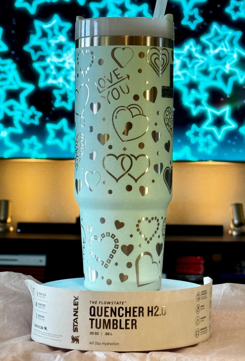Stanley Tumbler 30oz Mint Custom Laser Engraved Authentic Stanley Cup Mug 30 Oz Limited Edition