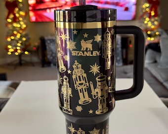 Wicked Nutcracker Stanley cup 40oz Laser engraved Glinda Elphaba Snow Christmas Authentic Target Stanley Purple Green Gold glitter