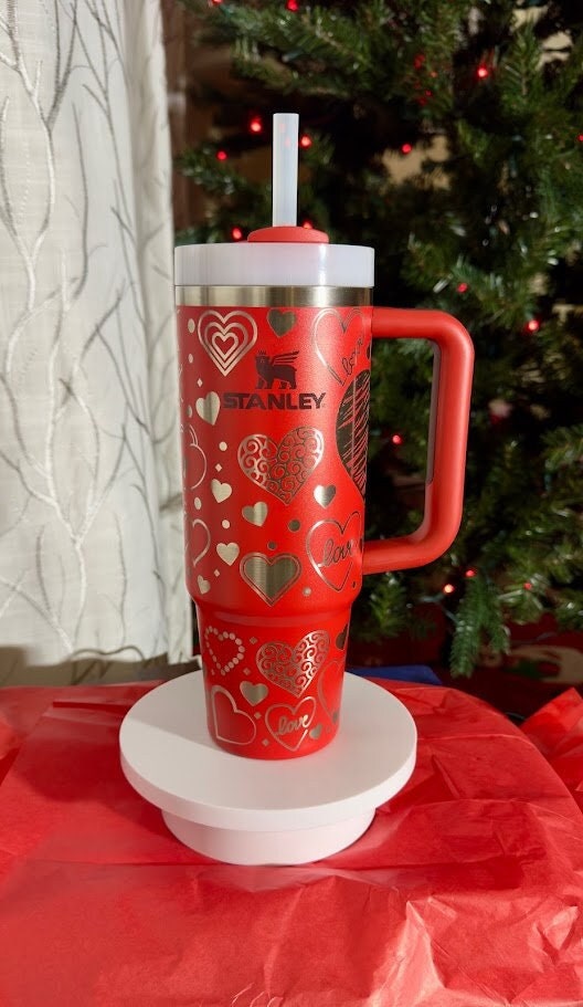 Red Stanley Tumbler Cup 30oz Valentines Red Lava