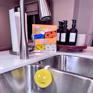 Modern Scrub Daddy Sink Holder | Scrub Daddy Sponge Drier | Contemporary Scrub Daddy Sink Holder | Circle Sponge Sink Holder |