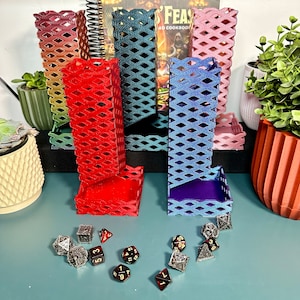 Crosshatch Dice Tower | Simple Dice Tower | Dice Tower | Unique Dice Tower | D&D Dice Tower | Dice Tower for DnD | Table Top Dice Tower |RPG
