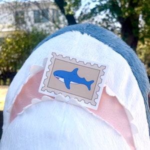 Ikea Blahaj Shark Stamp Vinyl Sticker | Gifts for Friends | Computer Sticker | Waterbottle Sticker | Waterproof and Weatherproof